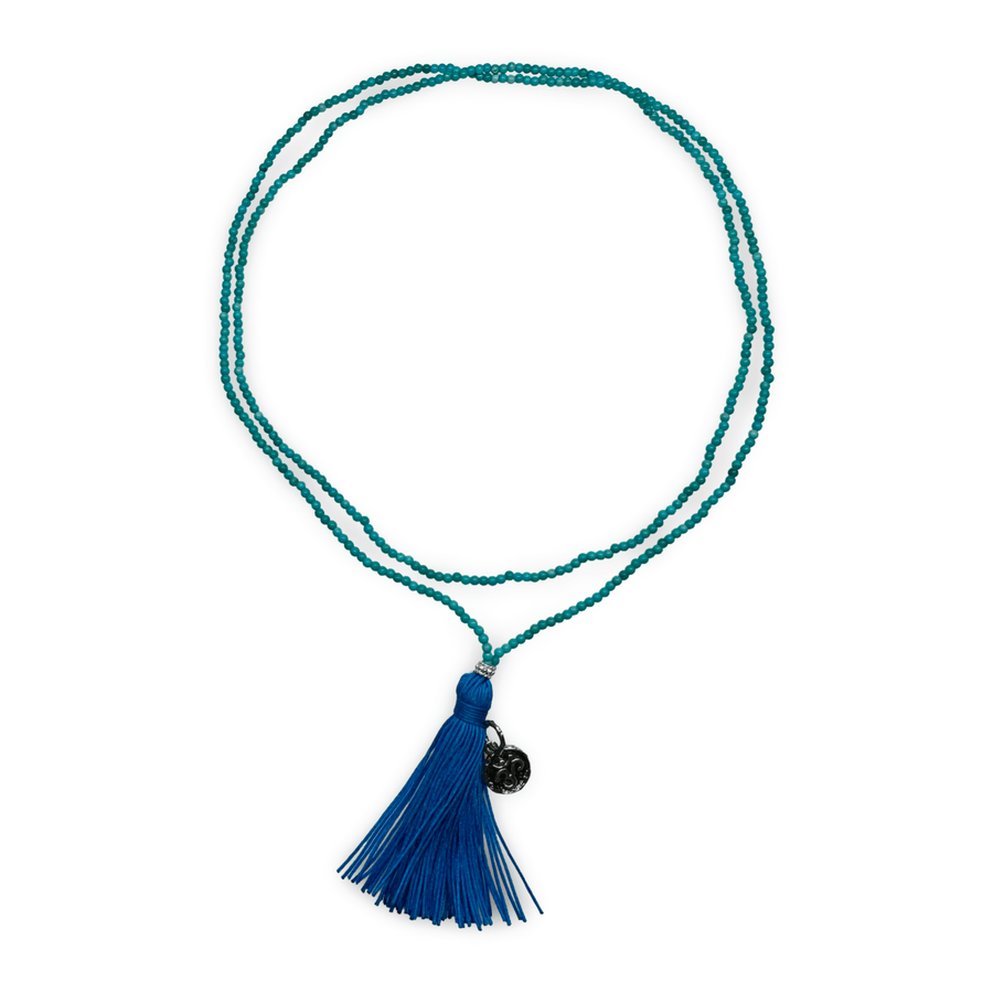 Tibet Türkis - Kette mit Om ॐ aus Silber - Atelier Tibet
