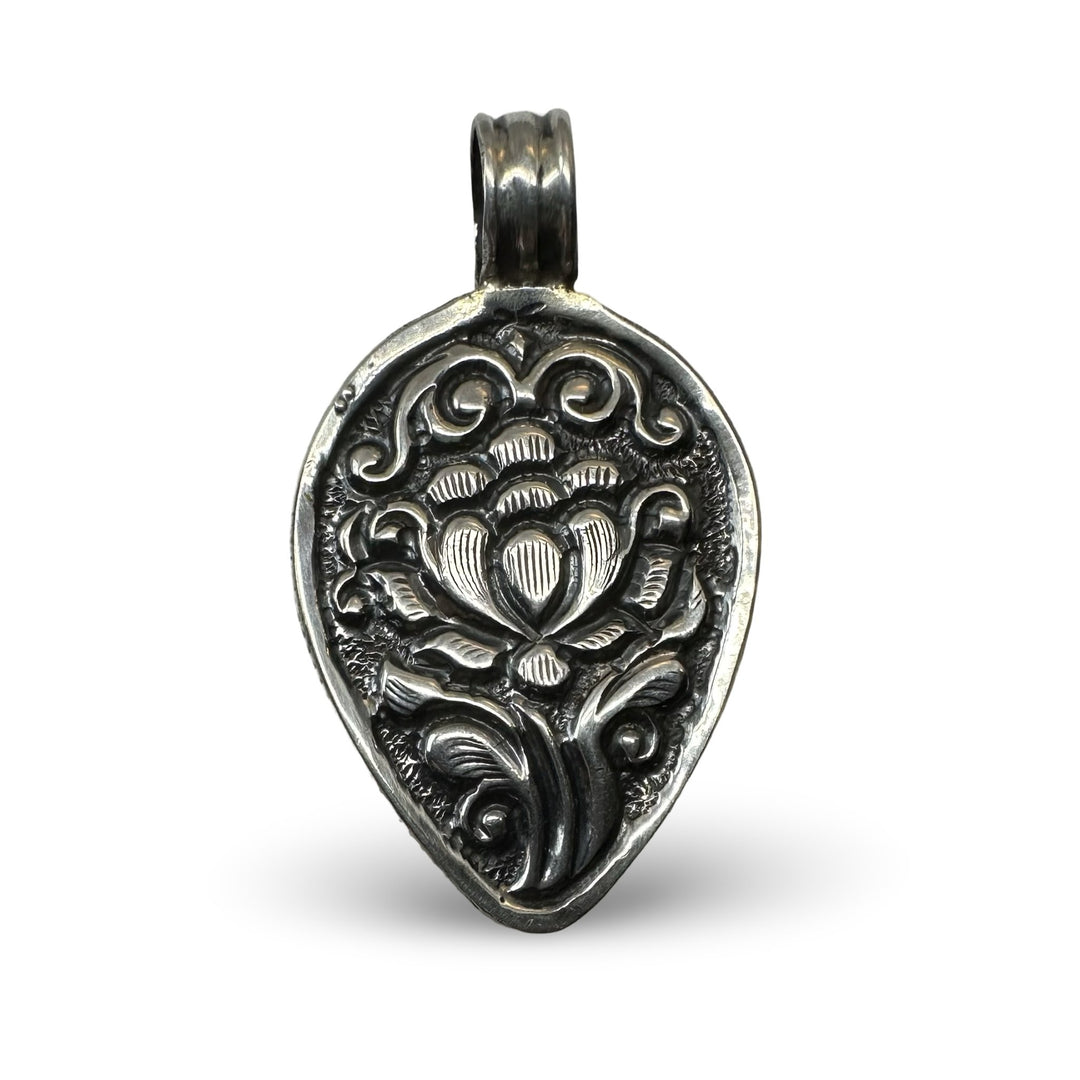 Tropfenförmiger Mondstein - Anhänger - Atelier Tibet