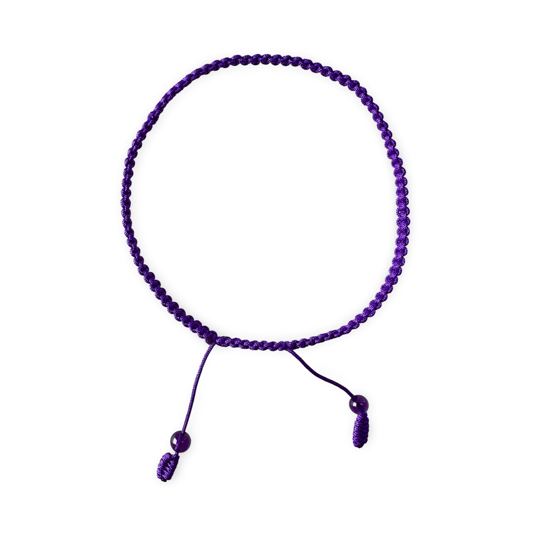 Violettes handgeknüpftes Armband - Atelier Tibet
