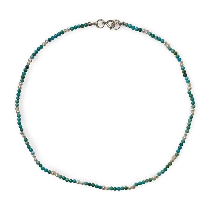 Zierliche Tibet Türkis und Perlen - Halskette - Atelier Tibet