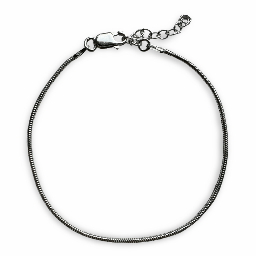 Zierliches verstellbares Silber - Schlangenarmband - Atelier Tibet