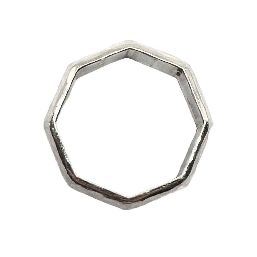 Achteck-Silberring - Atelier Tibet