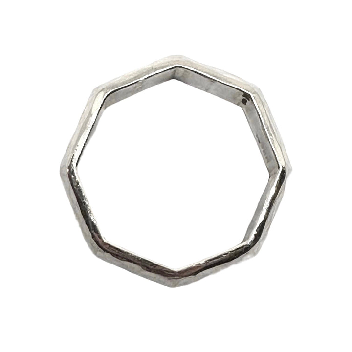 Achteck-Silberring - Atelier Tibet