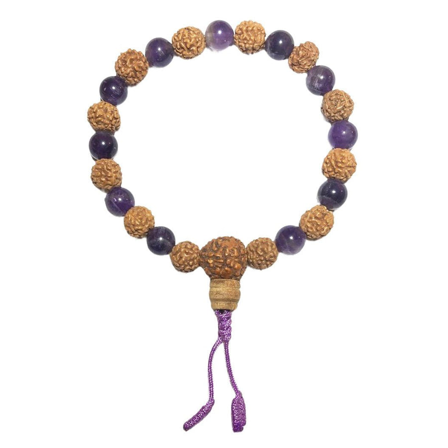 Amethyst Rudraksha Armband Mala - Atelier Tibet