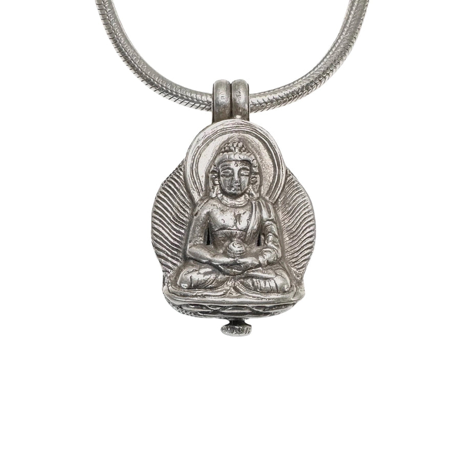 Amitabha Buddha Ghau Anhänger aus Silber - Atelier Tibet
