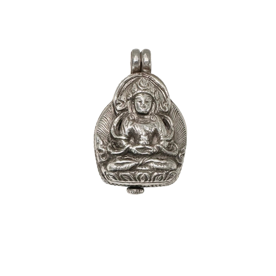 Amitayus Buddha Ghau Anhänger aus Silber - Atelier Tibet