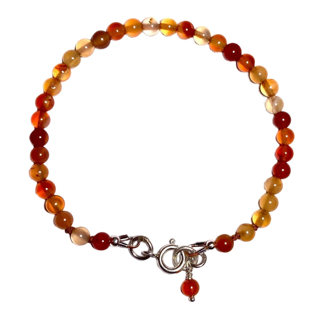 Armband Mala mit Karneolperlen - Atelier Tibet