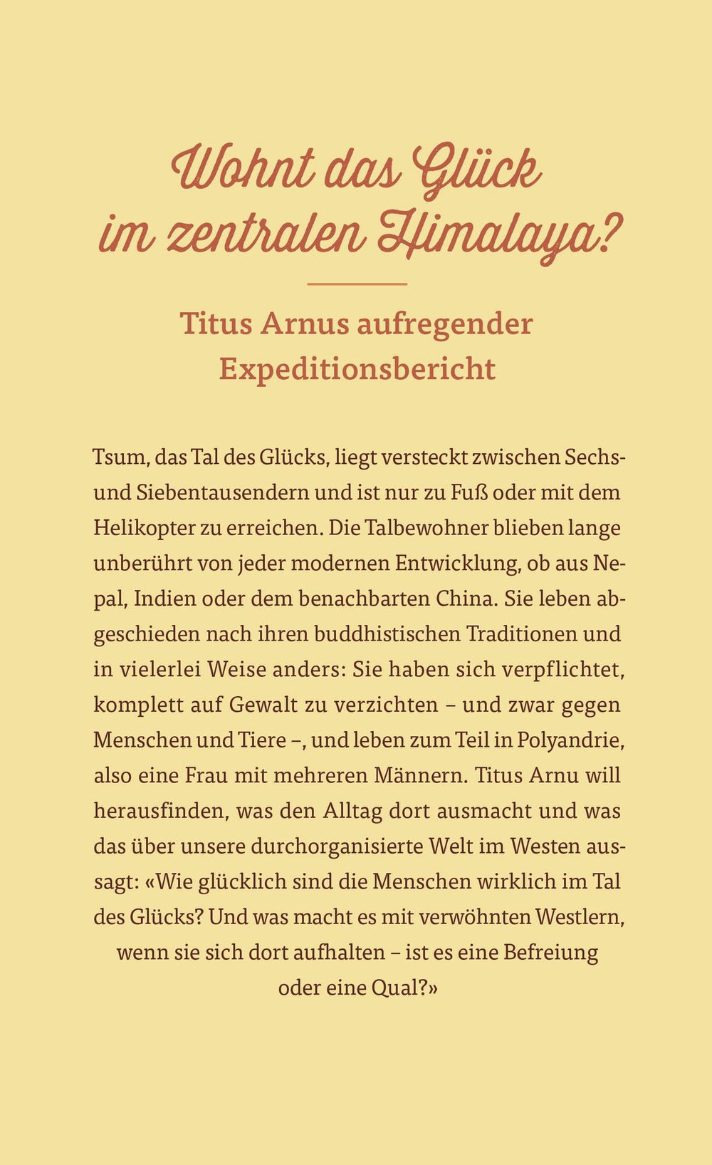 Arnu T: Tsum - eine Himalaya-Expedition in das Tal des Glücks - Atelier Tibet