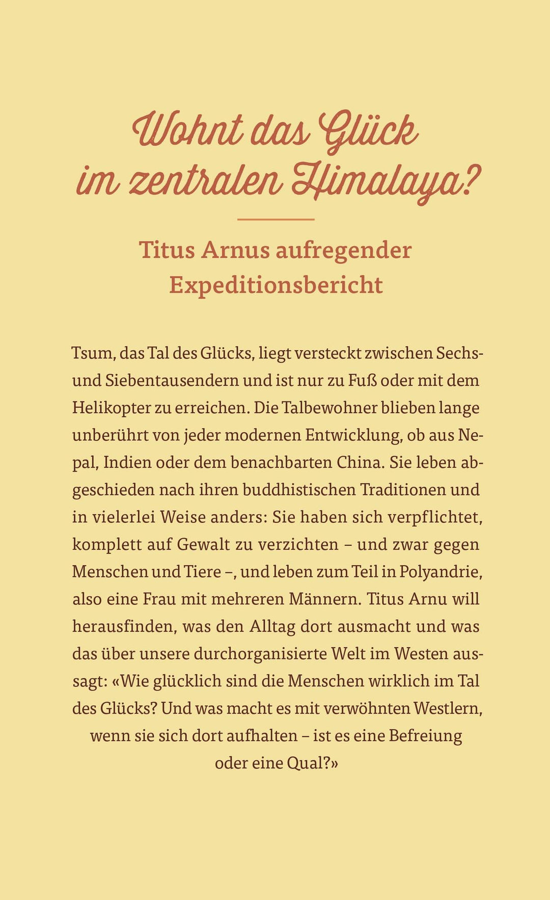 Arnu T: Tsum - eine Himalaya-Expedition in das Tal des Glücks - Atelier Tibet