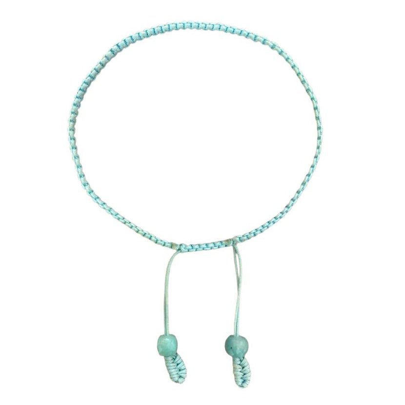 Azurblaues handgeknüpftes Armband - Atelier Tibet