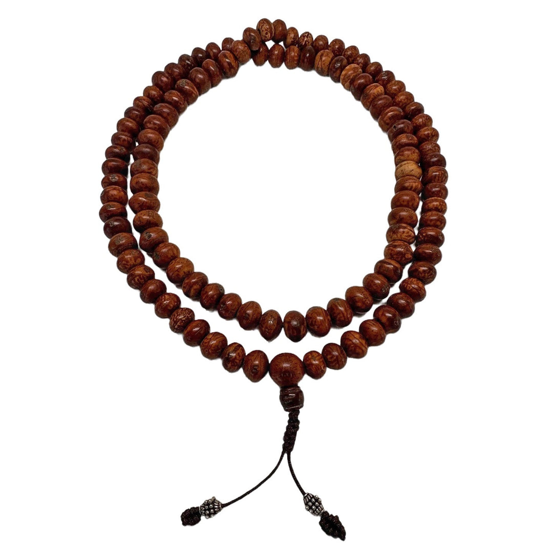 Bodhisamen-Mala mit Silberperlen - Atelier Tibet