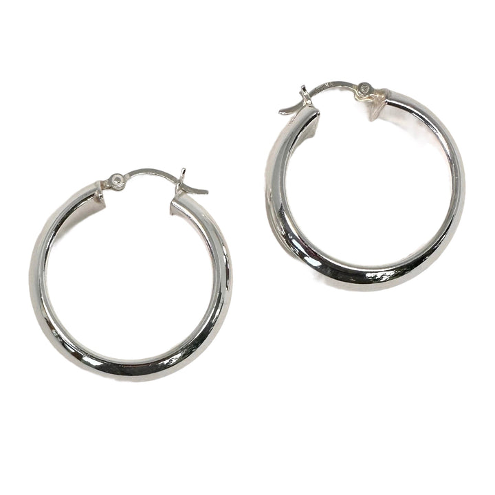 Breite Silber-Kreolen Ø 30 mm - Atelier Tibet