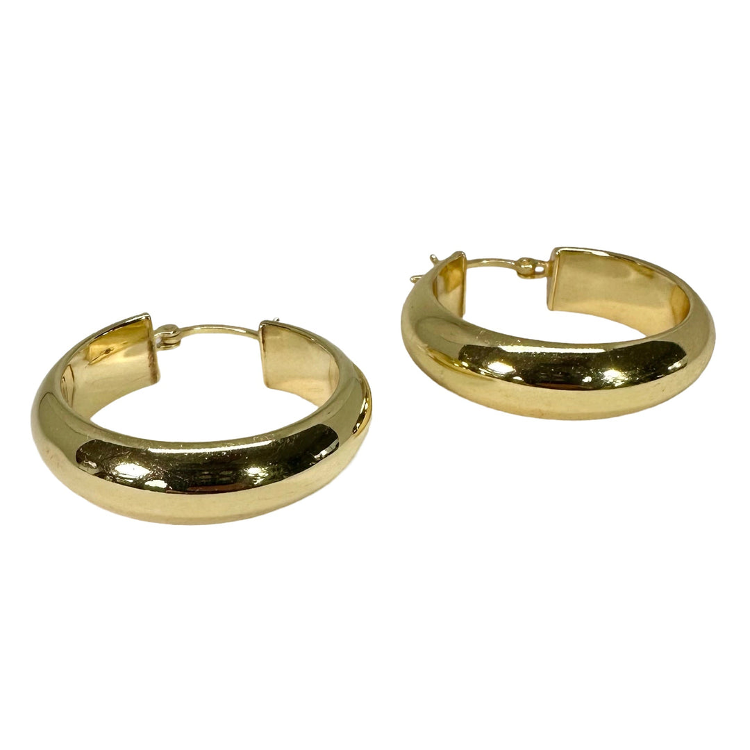 Breite vergoldete Kreolen Ø 30 mm - Atelier Tibet