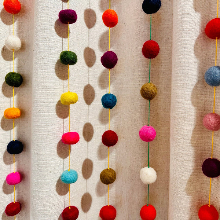 Bunte Filz-Girlande - Atelier Tibet