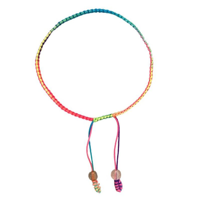 Buntes handgeknüpftes Armband - Atelier Tibet
