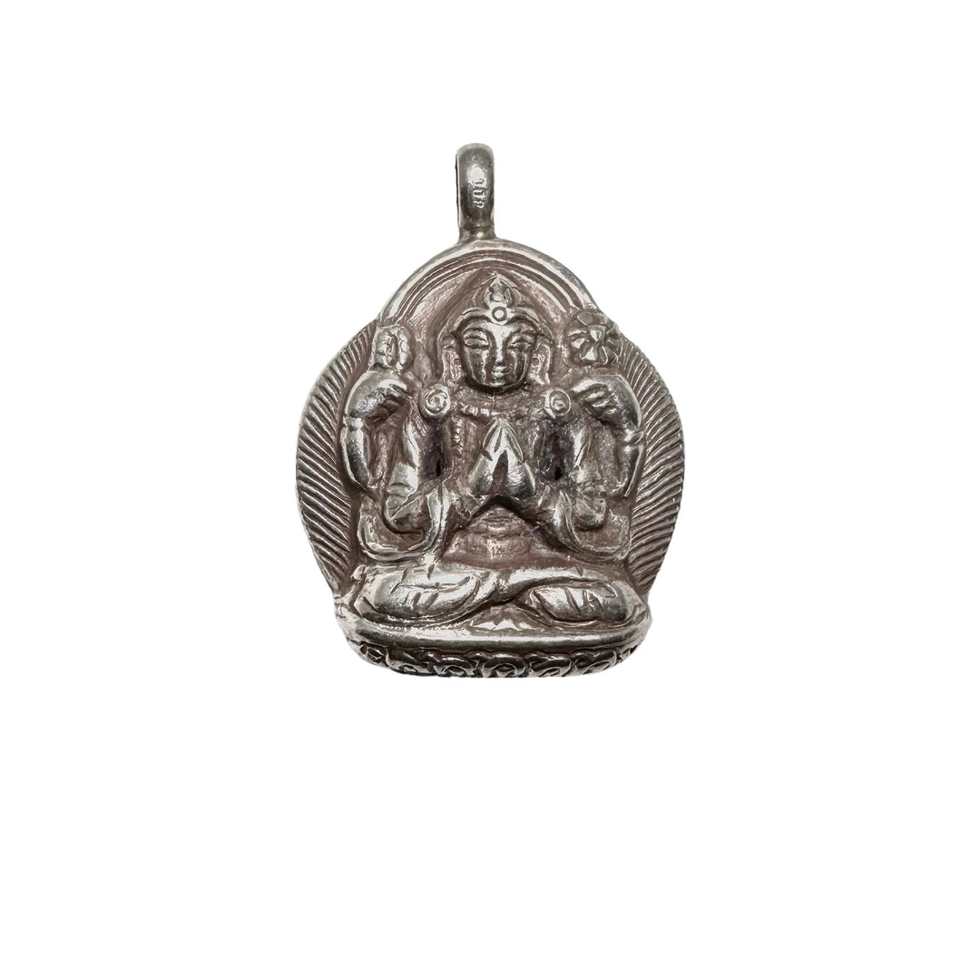 Chenrezig Anhänger aus Silber - Atelier Tibet