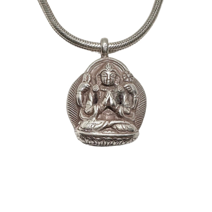 Chenrezig Anhänger aus Silber - Atelier Tibet