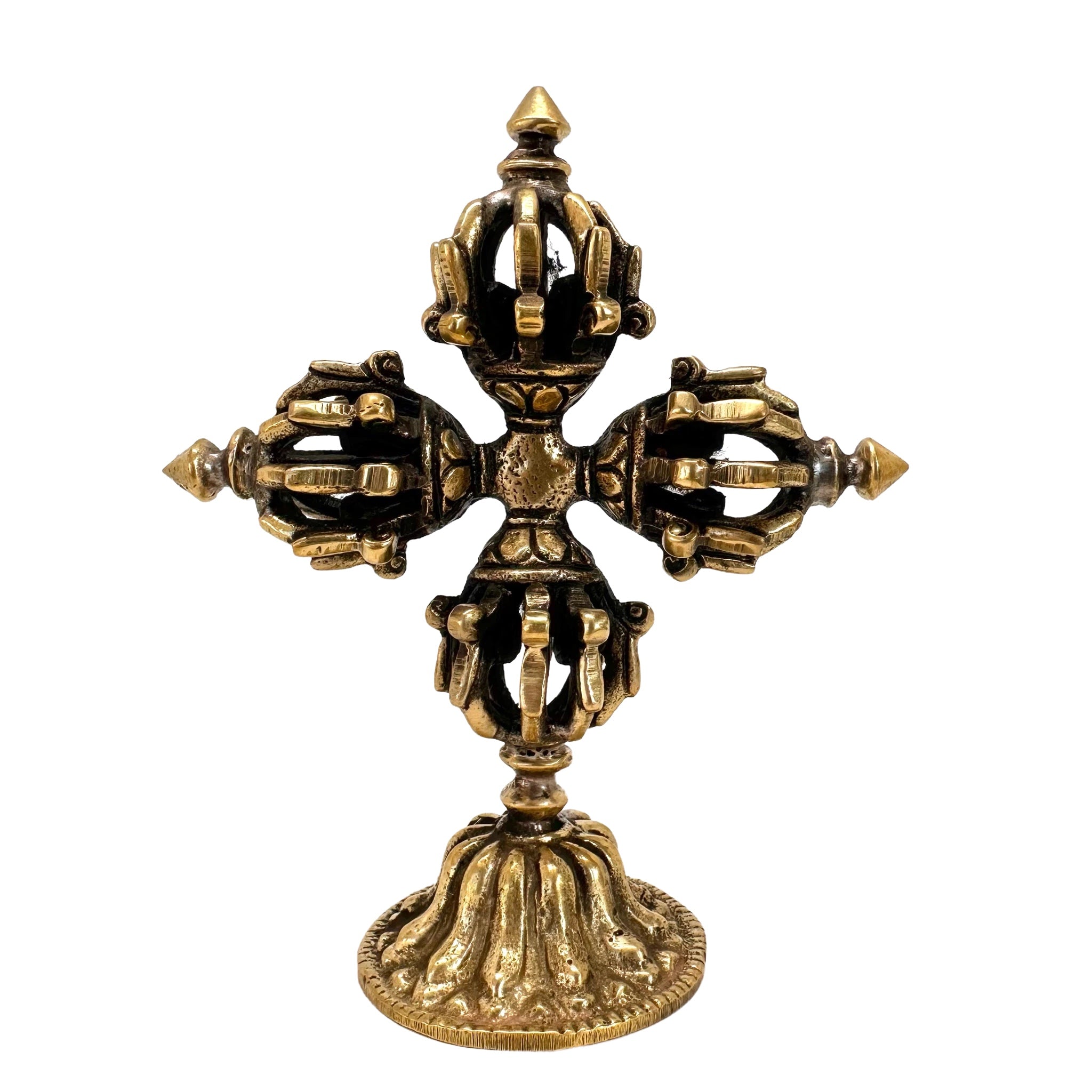 Doppel Dorje / Vajra mit Standfuss Atelier Tibet