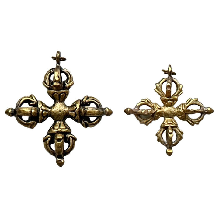 Doppel-Vajra Anhänger aus Messing - Atelier Tibet