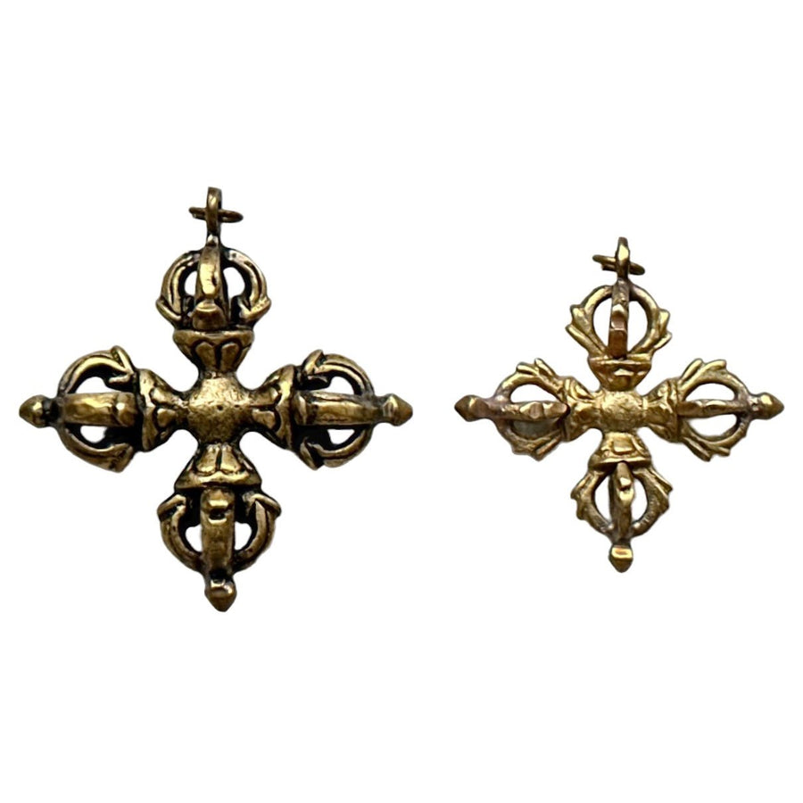 Doppel-Vajra Anhänger aus Messing - Atelier Tibet