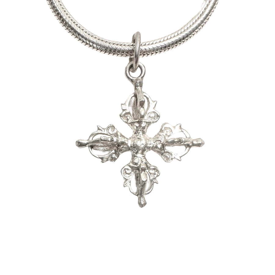 Doppel-Vajra/-Dorje-Anhänger aus Silber - Atelier Tibet