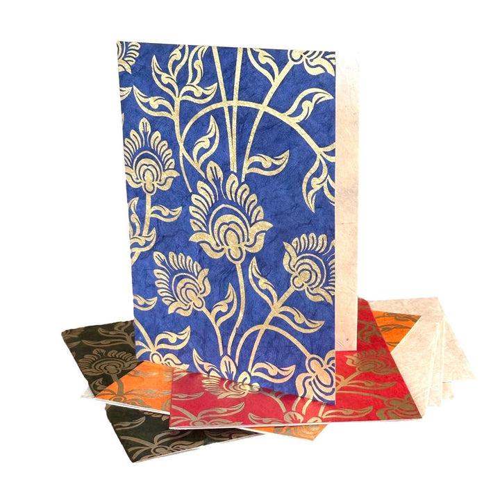 Doppelkarte mit Umschlag aus Lokta-Papier - Atelier Tibet