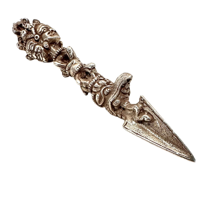 Fein gearbeiteter Silber-Phurba - Atelier Tibet