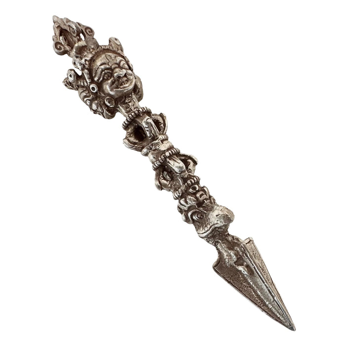 Fein gearbeiteter Silber-Phurba - Atelier Tibet