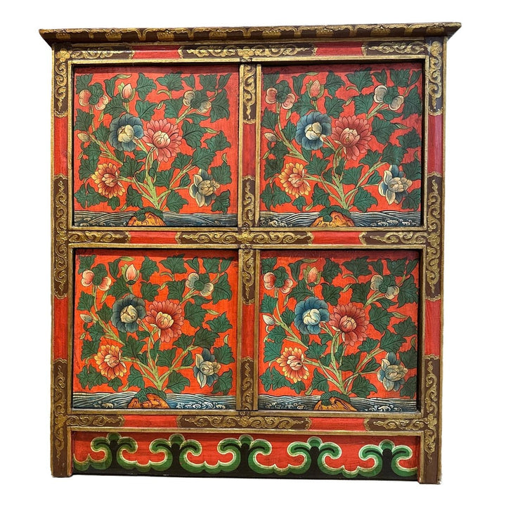 Florale Kommode aus Nepal - Atelier Tibet