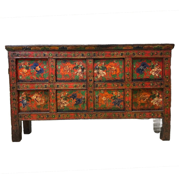 Florales tibetisches Sideboard - Atelier Tibet