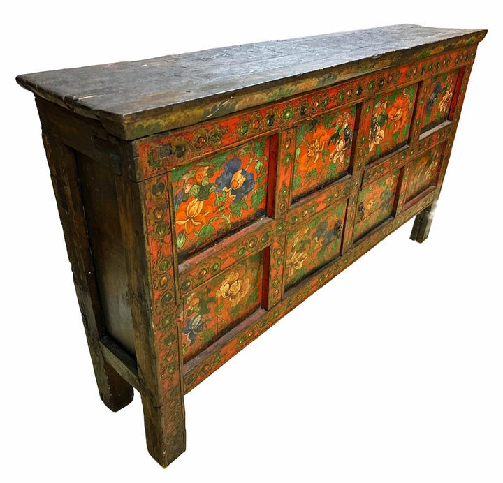 Florales tibetisches Sideboard - Atelier Tibet