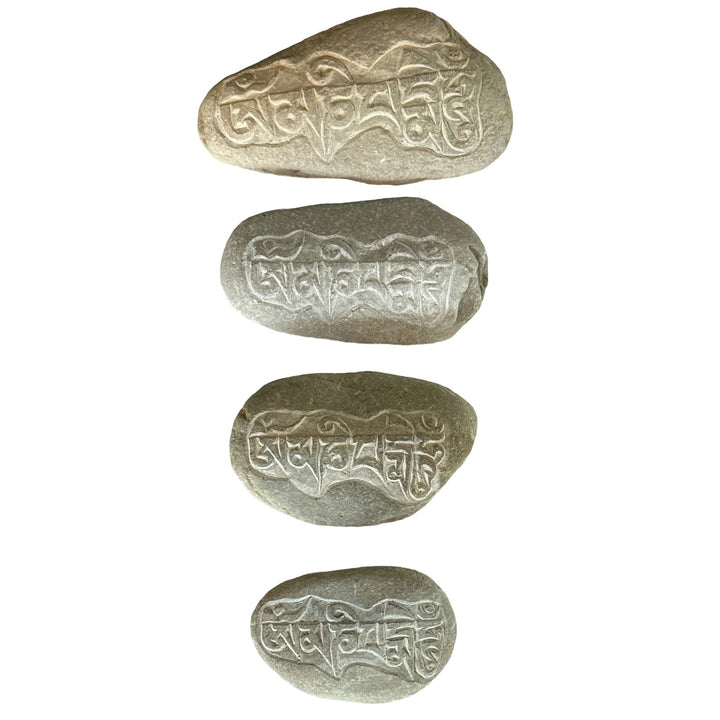 Fluss-Mantra-Steine ohne Bemalung - Atelier Tibet