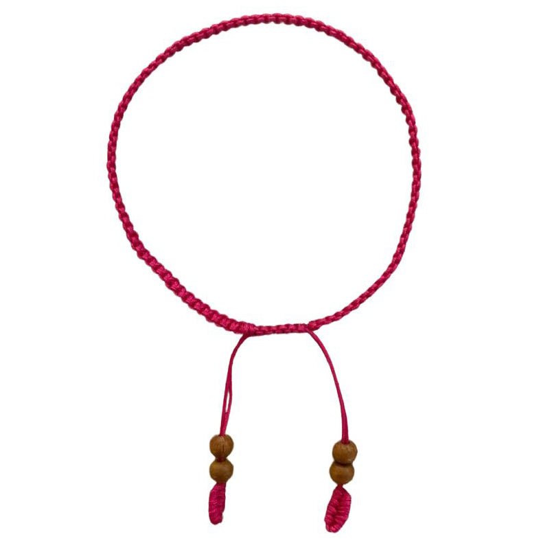 Fuchsiafarbenes handgeknüpftes Armband - Atelier Tibet