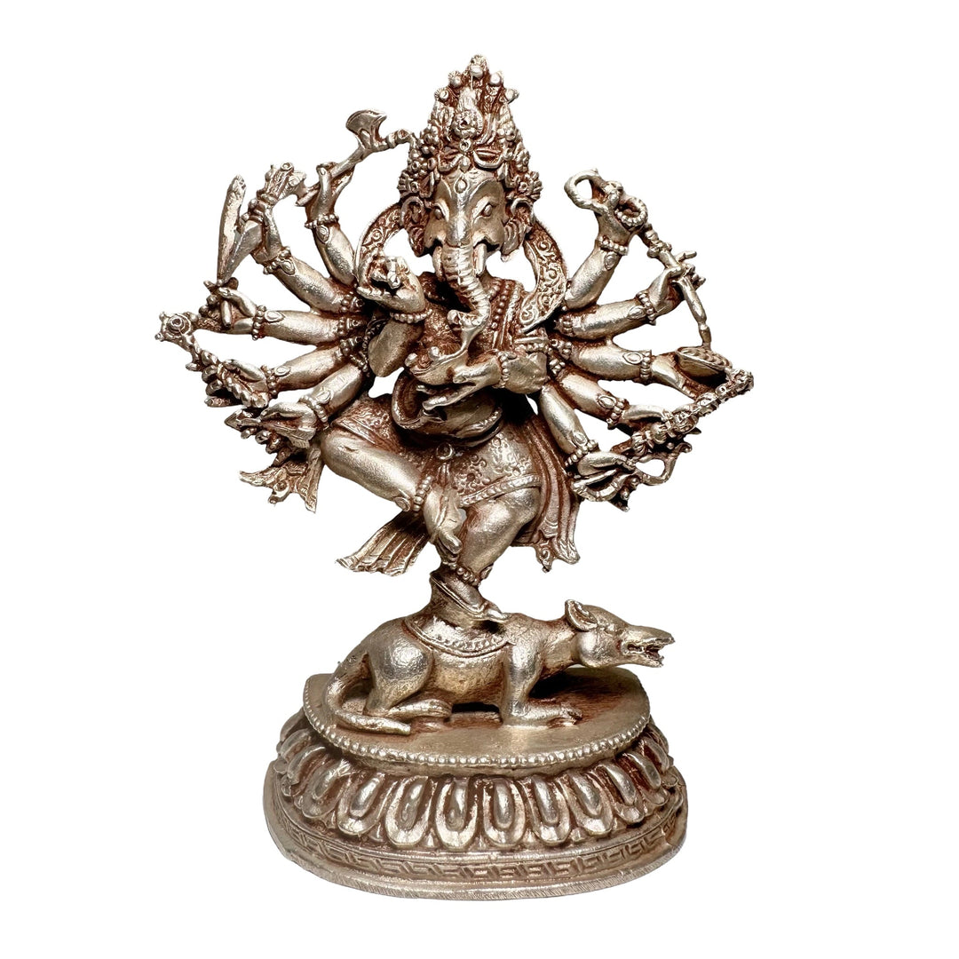 Ganesh Statue, Kupfer, versilbert, Nepal - Atelier Tibet
