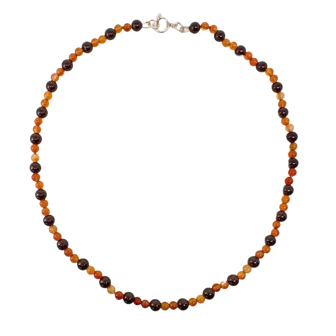 Granat- und Karneol-Kette - Atelier Tibet