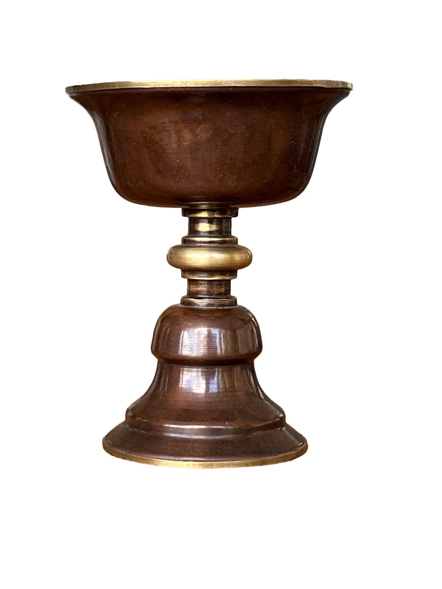 Grosse Kupfer-Butterlampe - Atelier Tibet