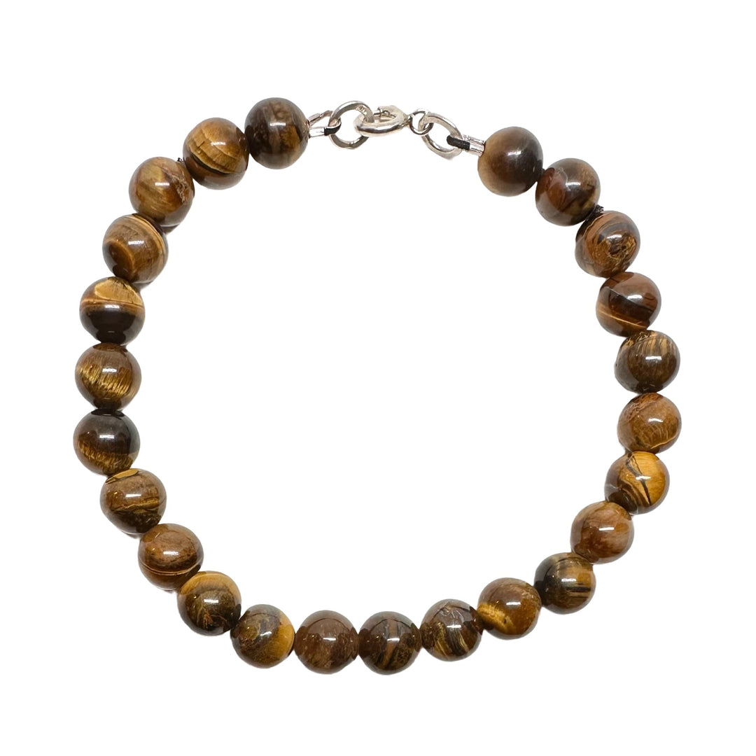 Grosses Tigerauge Mala-Armband (Ø 8 mm) - Atelier Tibet