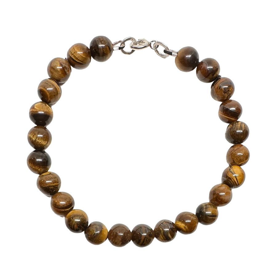Grosses Tigerauge Mala-Armband (Ø 8 mm) - Atelier Tibet
