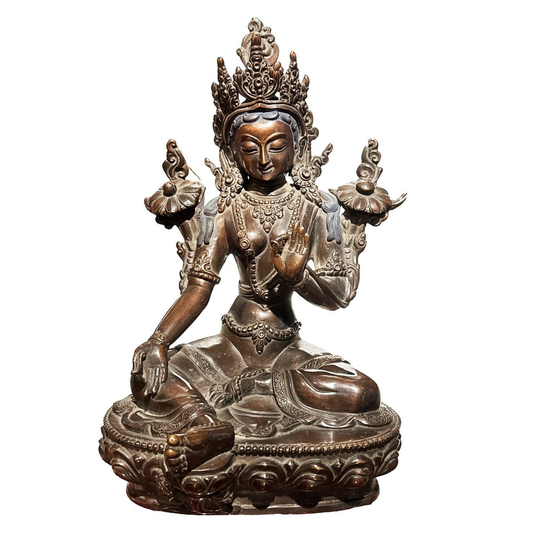 Grüne Tara aus Kupfer - Atelier Tibet