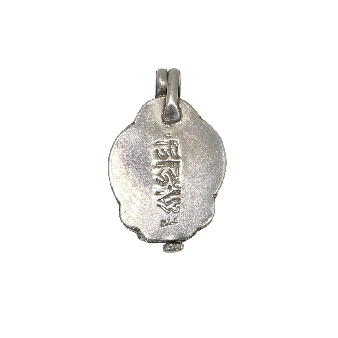 Grüne Tara Ghau Anhänger aus Silber - Atelier Tibet