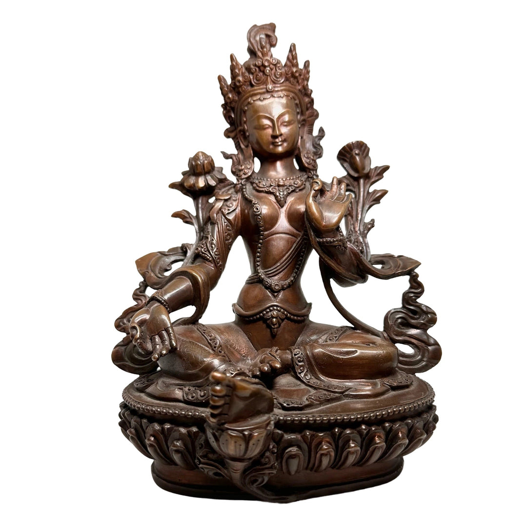 Grüne Tara, Kupfer, Nepal - Atelier Tibet