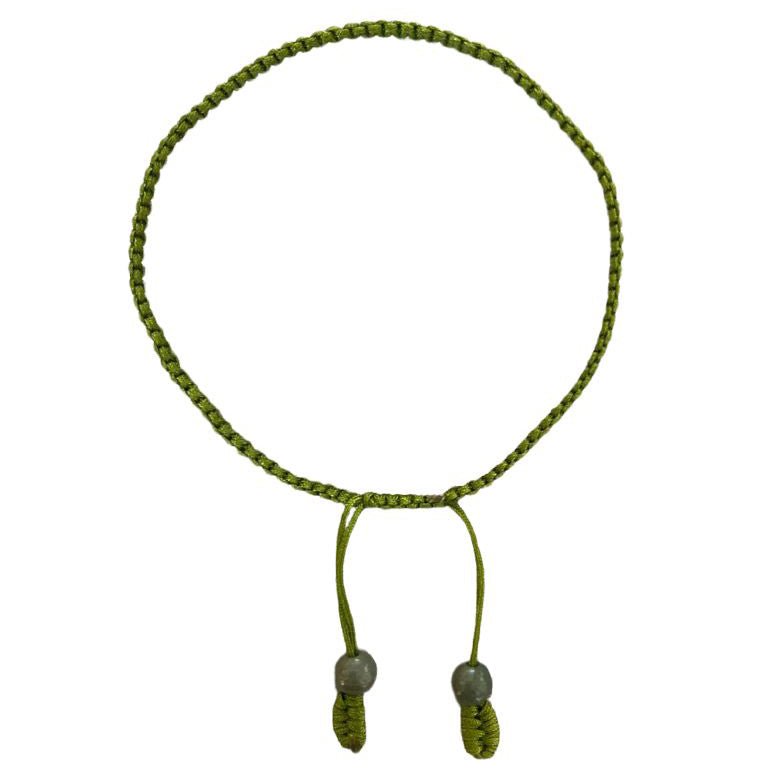 Grünes handgeknüpftes Armband - Atelier Tibet