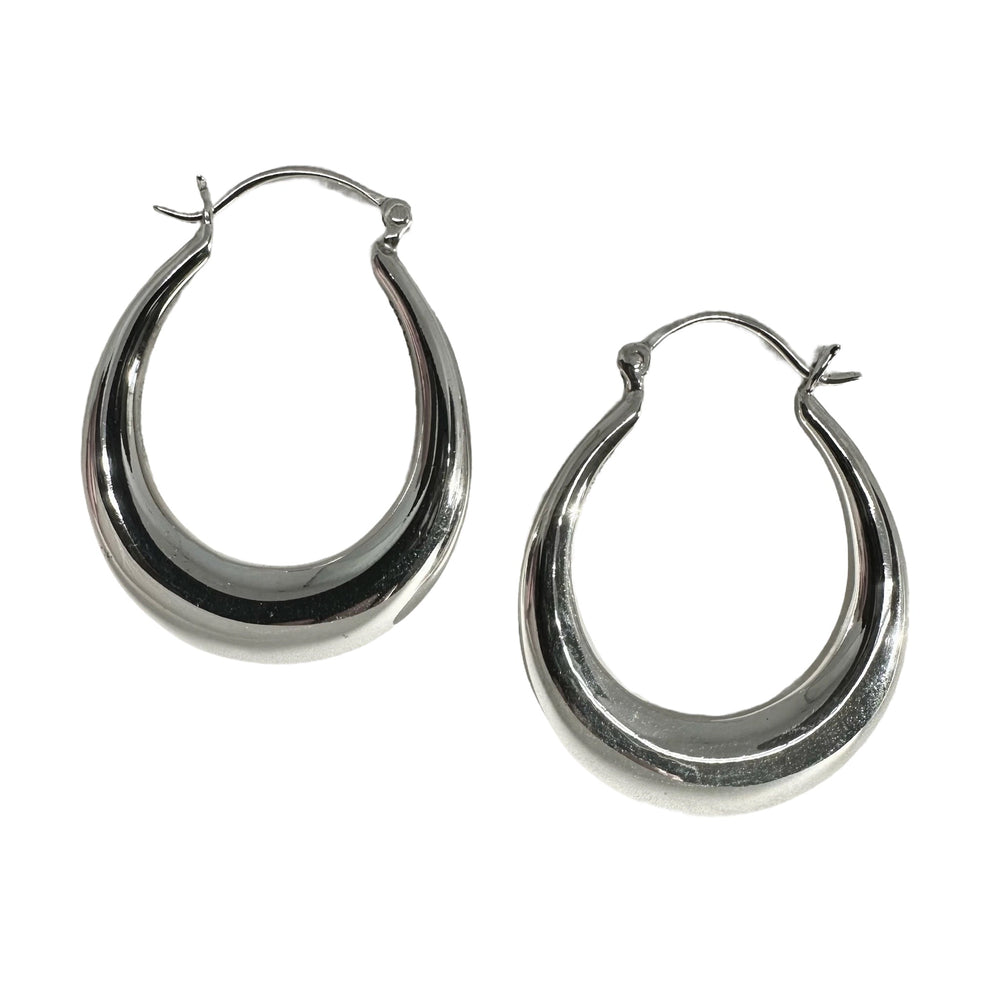 Halbmond-Kreolen Ø 30 mm, silber oder vergoldet - Atelier Tibet