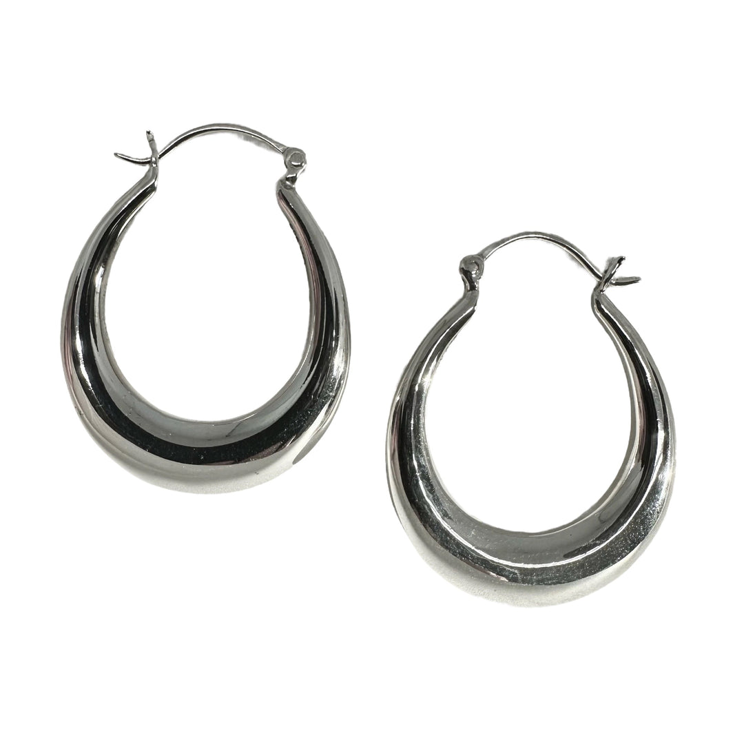 Halbmond-Kreolen Ø 30 mm, silber oder vergoldet - Atelier Tibet