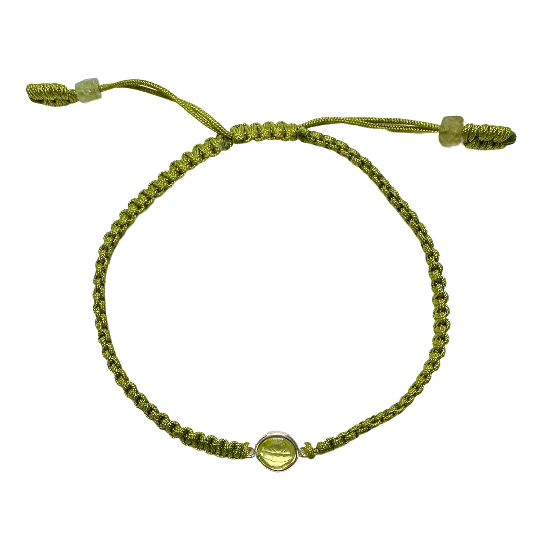 Handgeknüpftes Armband mit Peridot - Atelier Tibet