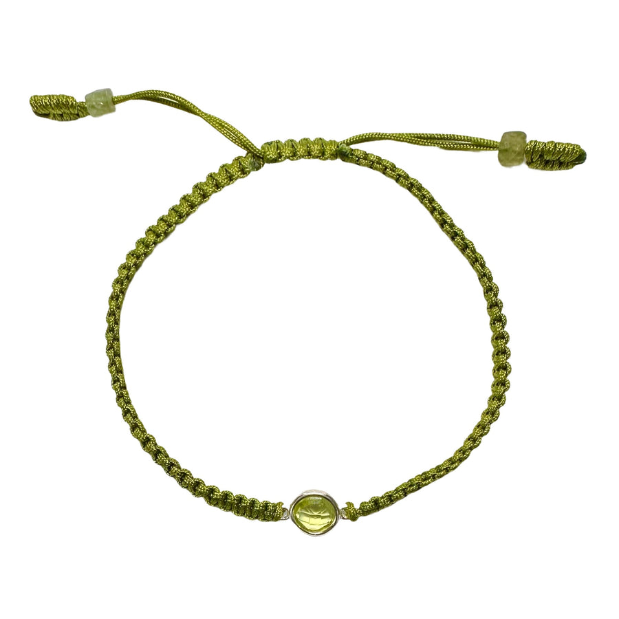 Handgeknüpftes Armband mit Peridot - Atelier Tibet