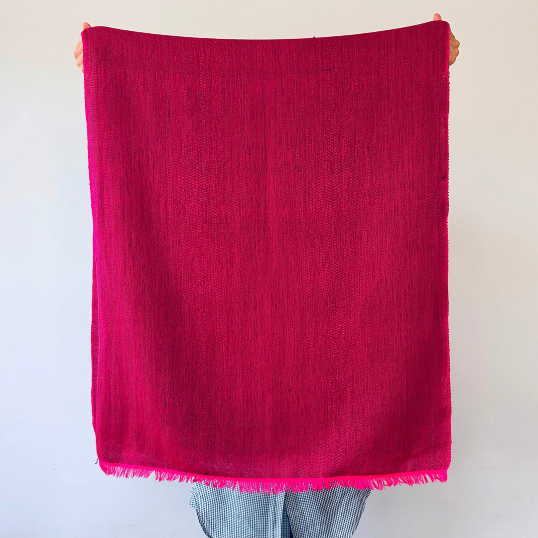 Himalaya-Schal | 100% Yak-Wolle | Bordeaux-Pink - Atelier Tibet