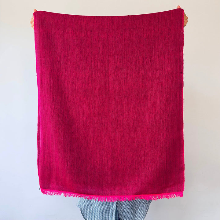 Himalaya-Schal | 100% Yak-Wolle | Bordeaux-Pink - Atelier Tibet