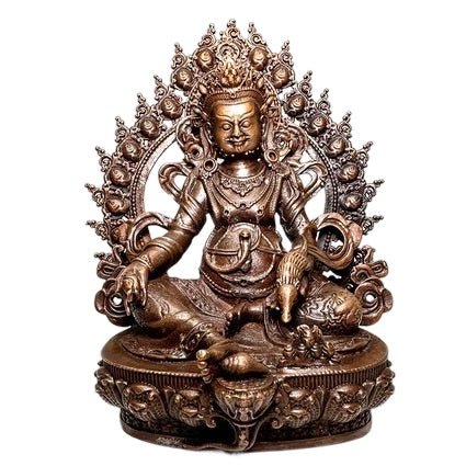 Jambhala Statue aus Kupfer - Atelier Tibet