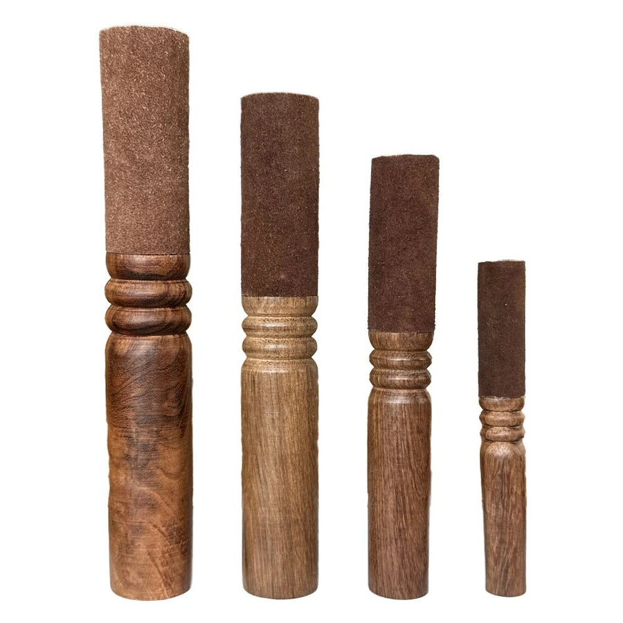 Klangschalen Schlagholz mit Lederbesatz - Atelier Tibet